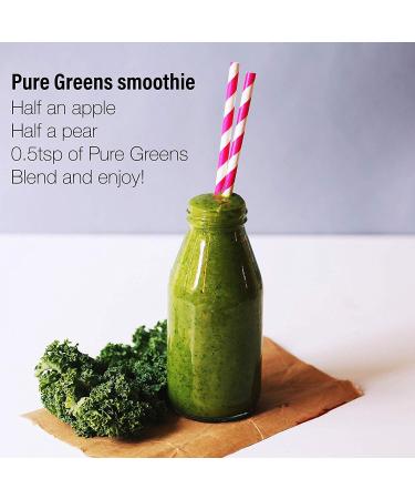 Pure Greens Superfood Powder 150g Organic Blend of 6 Plant Based Super Greens Vegan & Gluten Free Vitamin, Fibre & Mineral Rich Made in UK - Buy Online on GoSupps.com