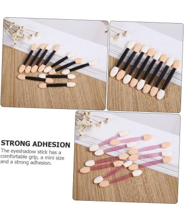 Beatifufu 40pcs Sponge Stick Disposable Makeup Applicator Eyeshadow Brush Kit Double-head Eyeshadow Stick Tool 8x6cm Assorted Color - Buy Online on GoSupps.com
