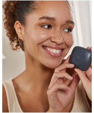 Nivea Magicbar Facial Cleansing Peeling Intensive Blackhead Treatment Certified Natural Cosmetics with Activated Carbon (75g) - Buy Online on GoSupps.com