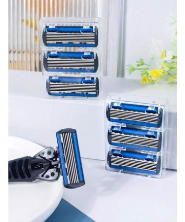 7-Blade Manual Safety Razor for Men & Women - 6-Layer Stainless Steel Blades Replaceable Shaver Head - Black - Buy Online on GoSupps.com