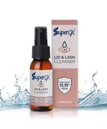 Superox Eyelid and Eyelash Cleanser - Fast Relief from Irritation Styes and Blepharitis - Pure Hypochlorous Acid Spray 50 ml (1.7 oz)