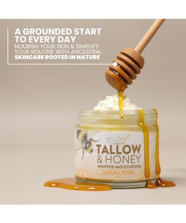 Eva Naturals Whipped Beef Tallow for Skin with Manuka Honey Moisturizer Balm for Face Moisturizing Cream for Soft Smooth Skin - 2oz 2 Ounce (Pack of 1) - Buy Online on GoSupps.com