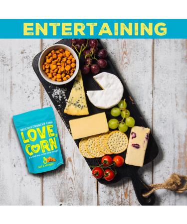 LOVE CORN Salt & Vinegar Crunchy Corn Snack 20g x 24 Bags - Gluten-Free & Vegan Healthy Snack, Low Sugar Alternative for Crisps and Nuts - Perfect for Grazing - Buy Online on GoSupps.com