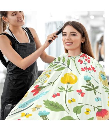 Waterproof Barber Cape - Summer Flower & Cheetah Pattern Unisex Hair Cutting Bib for Men | International Shipping - Buy Online on GoSupps.com