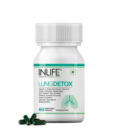 INLIFE Lung Detox for Smokers | Organic Supplement w/Bromelain & Quercetin | Naturally Strengthen Respiratory System and Boost Overall Lung Health | GMP Tested, 100% Vegetarian
