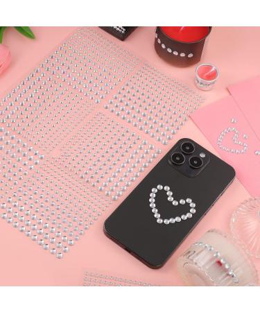 Clear AB Color Rhinestone Stickers - 1320 Pcs Self Adhesive Gems for Makeup, Hair & Body - 8 Sheets (3/4/5/6 mm) - Buy Online on GoSupps.com