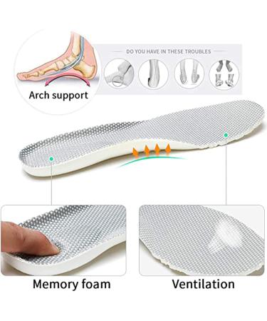 Sharllen Women's Air Cushion Slip-On Walking Shoes - Breathable Mesh Sneakers with Arch Support for Comfort - Light Grey, Size 7-7.5 Women/5.5-6 Men - Buy Online on GoSupps.com