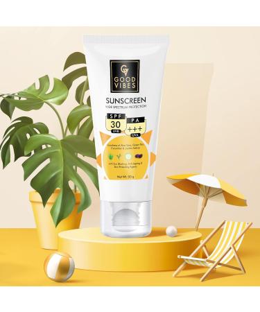 Good Vibes Wide Spectrum Sunscreen With Spf 30 (50 G) - Buy Online on GoSupps.com