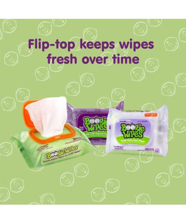 Boogie Wipes Lavender Saline Nose Wipes - 30 Gentle Hypoallergenic Wipes - Buy Online on GoSupps.com