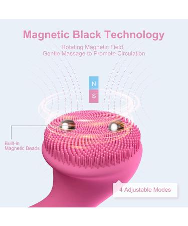 Sonic Facial Cleansing Brush with 4 Modes | Silicone Face Scrubber with Magnetic Bead | Waterproof Rechargeable Face Brushes for Cleansing, Exfoliating, and Massaging - Buy Online on GoSupps.com