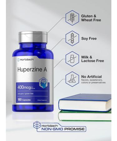 Horb ach Huperzine A Supplement | 400mcg | 180 Capsules | Non-GMO Gluten Free - Buy Online on GoSupps.com