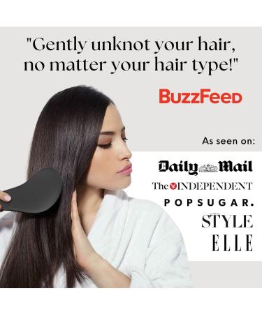 Lily England Detangle Hair Brush for Curly, Straight, Dry & Wet Hair - Vegan Detangler Brush for Thick, Fine, Kids, Women, Toddlers - Black, 1 Count - Buy Online on GoSupps.com