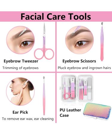 Shop Mermaid Color 8PC Manicure Set for Women | Travel Nail Kit with Glass Files & Stainless Steel Tools | Perfect Nail Care Gift - Buy Online on GoSupps.com