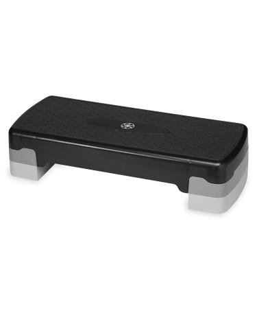 Gaiam Essentials Exercise Step Platform Aerobic Stepper Bench, Fitness Equipment Workout Deck with Adjustable Riser Height & Non Slip Textured Surface, Black - Buy Online on GoSupps.com
