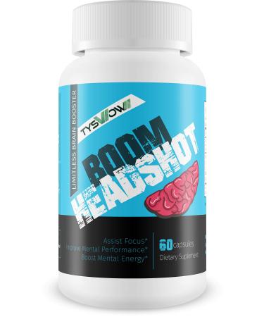 Limitless Brain Booster - Boom Headshot - Improve Your Game - L-Carnitine - Cranial Mastermind Pills - Focus & Intelligence Rx Free Pills - Support and Boost Your IQ Genex & Reaction time