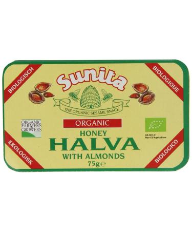Sunita Organic Almond Honey Halva 75g - Delicious Vegan Snack | Buy Internationally - Buy Online on GoSupps.com