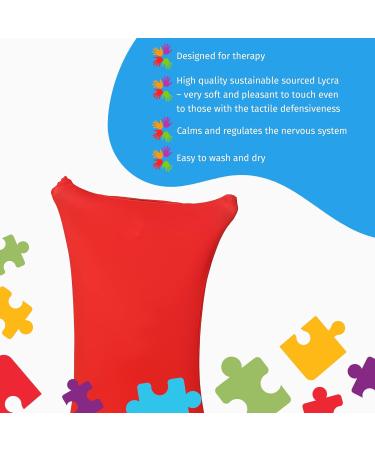 Sensory Owl Full Body Sock - Red Size S (max 100cm) | Deep Pressure Stimulation Therapy Toy for ADHD, Autism, Stress & Anxiety Relief - Super Soft Lycra Wrap - Buy Online on GoSupps.com