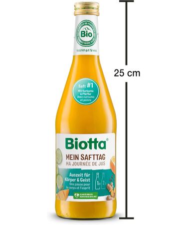 BIOTTA - My juice day - Detox fruit juice - Anti-inflammatory - Fresh and 100% organic mango orange and carrot - Enriched - Buy Online on GoSupps.com