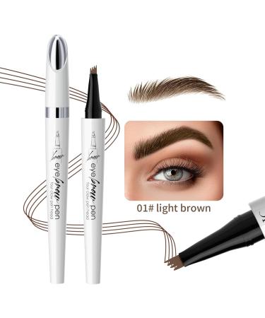 3D Microblading Eyebrow Pencil Waterproof Eyebrow Pencil With 4 Tips Precision Eyebrow Pencil Eye Brow Contouring For Long Lasting Definition Light Coffee - Buy Online on GoSupps.com