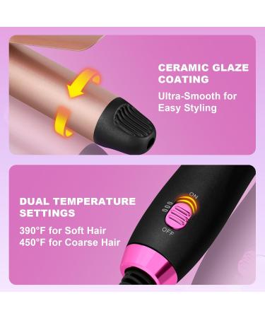 Mini Hair Curler - 1 Inch Barrel Ceramic Curling Iron for All Hair Types Quick Heating 450 Travel-Friendly Dual Voltage Wand with Heat-Resistant Glove - Shop Now - Buy Online on GoSupps.com