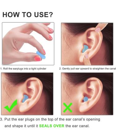 Buy Premium Ear Plugs for Sleeping Noise Cancelling Silicone Waterproof 32dB NRR | Ideal for Swimming Snoring Travel & More - Buy Online on GoSupps.com