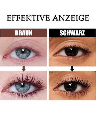  EONFAVE Silk Fiber Mascara 2 colors black + brown 5D mascara waterproof and smudge-proof quick-drying and long-lasting long lashes with a false lash effect - Buy Online on GoSupps.com