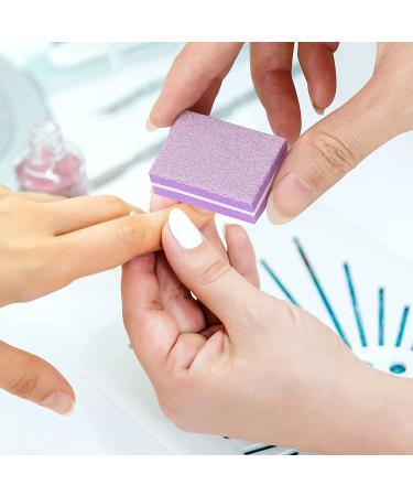 50 Pcs Mini Nail Buffers 180/100 Grit - Purple Nail Buffers for Natural Nails - Buy Online on GoSupps.com
