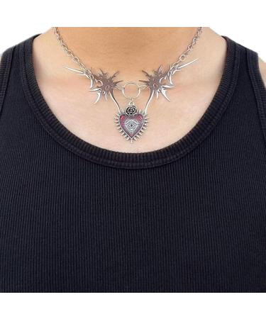 Oralgo Unisex Necklace with Cardiac Fenders | Stylish Hip-Hop Collarbone Chain & Punk Choker Jewelry - International Shipping Available - Buy Online on GoSupps.com