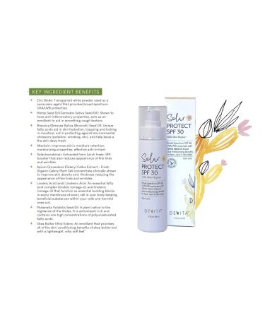 DeVita Solar Protect SPF30 Sunscreen for Face, Neck & Decollete - Vegan Age-Defying Moisturizer with Aloe-Hyplex - UVA/UVB Protection for Dry, Mature, Normal Skin - Buy Online on GoSupps.com