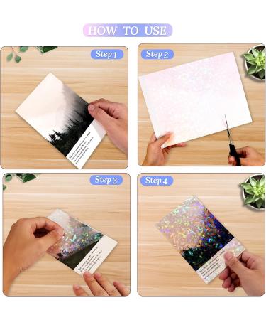 36 Sheets Holographic Sticker Paper  Transparent Holographic Vinyl Laminate Film  Clear Overlay Lamination Sticker Paper Self Adhesive Waterproof - Gem  Dot  Colorful  Star Patterns/8.5x11 inch 36 Sheets Gem  Dot  Colorf... - Buy Online on GoSupps.com