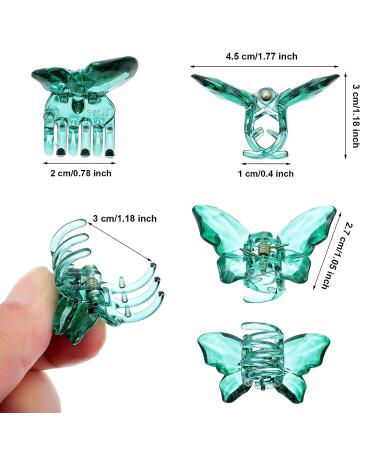 24 Pieces Clear Butterfly Hair Claw Clips - Non-Slip Jaw Clips for Girls & Women - Colorful Hair Accessories - Assorted Colors - Pack of 1 - Buy Online on GoSupps.com