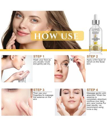 Active Collagen Serum - Organic Anti-Aging Facial Serum for Elasticity, Even Skin Tone, Lift & Firm - 1 oz - Buy Online on GoSupps.com
