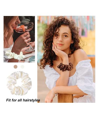 6 Pack Satin Hair Scrunchies - Soft Hair Ties for Frizz Prevention - Multicolor Hair Accessories Gift for Women and Girls - Buy Online on GoSupps.com