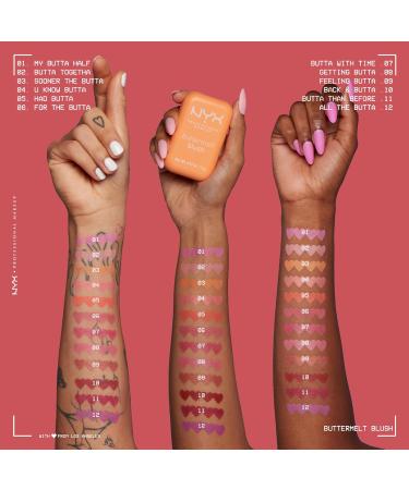 NYX Professional Makeup Buttermelt Blush Buttery Soft Powder Blush Up to 12 H Wear Fade & Transfer Resistant With Mango Almond & Shea Butters Shade: All The Butta 5 g (Pack of 1) All the Butta - Buy Online on GoSupps.com