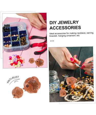Zerodeko Wooden Craftwork 2pcs Peach Wood Carved Small Fish Jewlery Decor Wooden Fish Beads Beaded Trim Loose Beads DIY Bracelet Pendants Wood Carving Artware Jewelry Accessories Charm - Buy Online on GoSupps.com