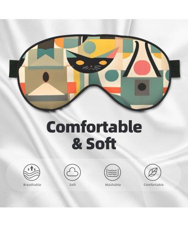 Mid-Century Modern Cat Eye Mask | Breathable Travel Eye Patch for Relaxation | Perfect Gift for Her - Buy Online on GoSupps.com