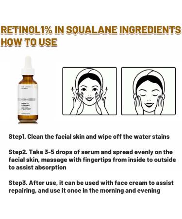 Retinol1% In Squalane Retinol Serum For Face Retinol Serum High-Strength Face Serum for Women Anti-Aging Face Serum Fade Fine Lines Acne Reduced Skin Brightening Face Serums For Skin Care - Buy Online on GoSupps.com