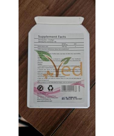 Acide alpha-lipo que Ved | Sans OGM sans gluten | Aide maintenir le niveau de sucre dans le sang | 500 mg 90 g lules (paquet de 2) - Buy Online on GoSupps.com