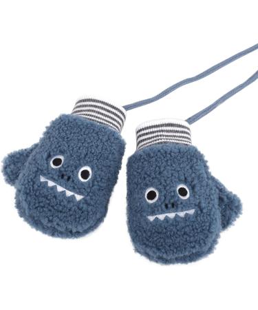 JIAHG Children's Winter Knit Gloves with String Baby Toddlers Hand-Warming Mittens Cute Cartoon Fox kids Gloves Outdoor Warm Mitts Insulated Cold Weather Gloves for 1-3 Years Boys and Girls Shark-blue - Buy Online on GoSupps.com