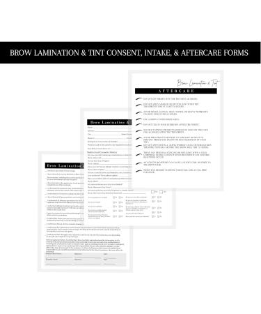 Eyebrow Lamination Approval Form Set - 75 Pieces | 21.6 x 27.9 cm - Intake & Reversing Forms for Professionals - Buy Online on GoSupps.com