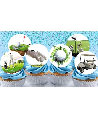 24 x Pre-Cut Golf 2 Edible Stand up Wafer Paper Cupcake Toppers Cake Decorations Birthday Party Sports - Buy Online on GoSupps.com
