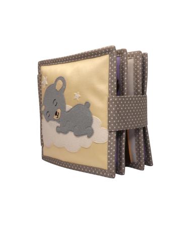 Jolly Designs 6-page Mini Quiet Book Jolly Baby Montessori Experience Toys made of high-quality fabric to promote motor skills for toddlers and baby from 18 months