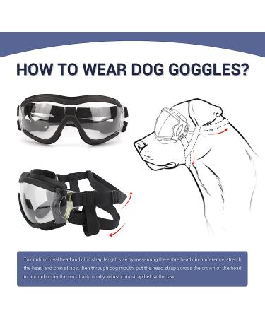 NAMSAN Medium to Large Dog Sunglasses - UV Transparent Goggles for Windproof, Anti-Dust, Snowproof Protection - Buy Online on GoSupps.com