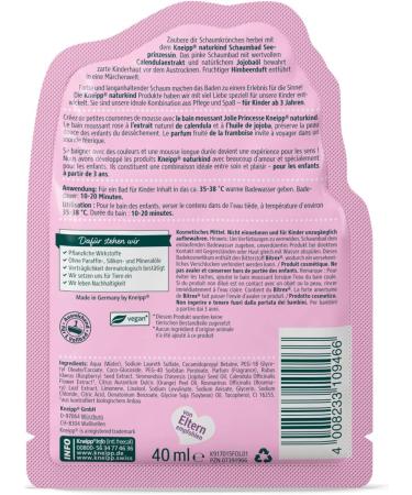 Kneipp Naturkind Bubble Bath Sea Princess - 12 Pack (12 x 40 ml) | Luxurious Kids Bath Experience | International Shipping Available - Buy Online on GoSupps.com