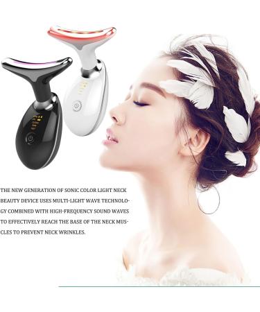 Nadove Micro-Glow Facial 10 in 1 Nadove Micro Glow Face Sculptor Nadove Microglow Facial Firm Skin 7 Color Face and Neck Care Micro Glow Facial Lift Firm The Jaw Neck and Chin (White+Black) - Buy Online on GoSupps.com
