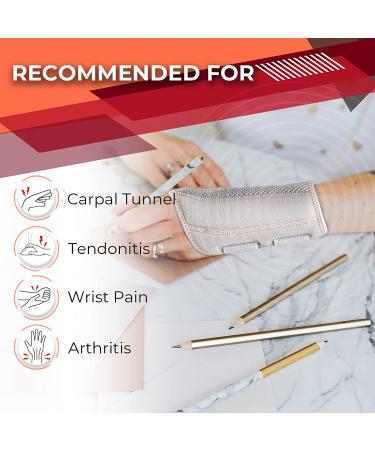 2022 Carpal Tunnel Wrist Brace for Men & Women - Breathable Night Support with 2 Adjustable Straps - Ideal for Tendonitis & Arthritis - Right Hand-Gray S/M - Buy Online on GoSupps.com