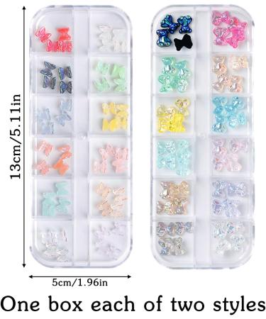 Buy 3D Butterfly & Bear Nail Charms for DIY Manicure | Nail Art Decorations for Women & Girls - Buy Online on GoSupps.com