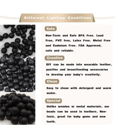 55Pcs LANIAFULL 15mm Silicone Beads Bulk Kit - Black Silicone Beads for Keychain & Jewelry Making - Buy Online on GoSupps.com