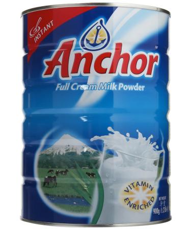 Anchor Full Cream Milk Powder -900g/2lb 1.98 Pound (Pack of 1)