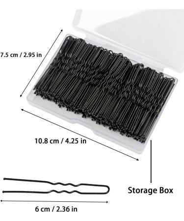 200PCS Black Hair Pins for Buns - Bobby Pins for Long & Thick Hair - Hair Accessories for Women - Bun Maker for Wedding Bride - Hairdressing Clips with Storage Box - Buy Online on GoSupps.com